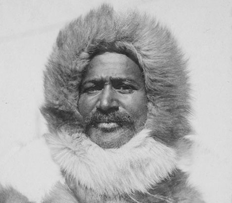 Matthew Henson, 1909, making history by being the first black man to reach the North Pole.
