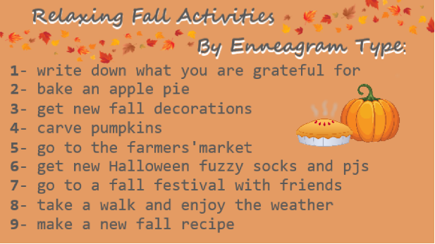 Enneagram: Fall Activities